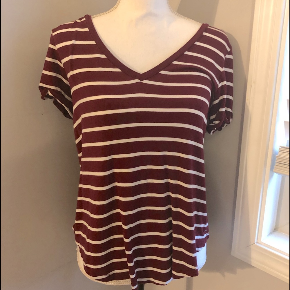 american eagle striped tee